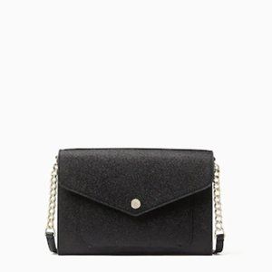 Kate Spade Black Tinsel Flap Crossbody